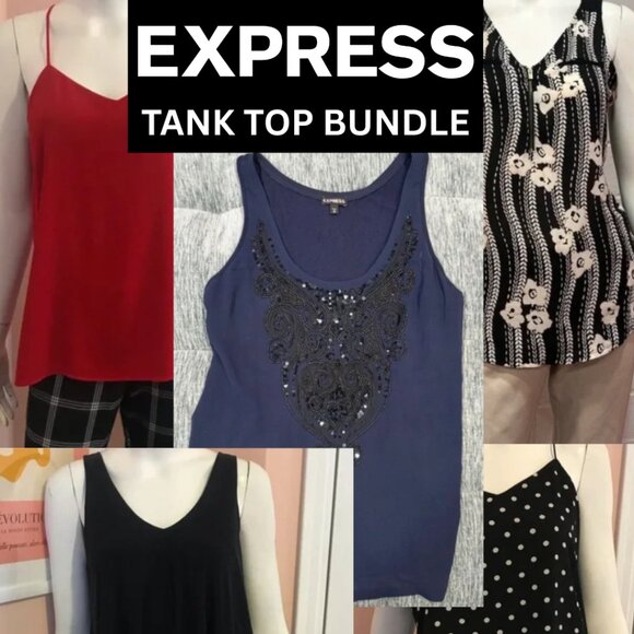Express Tank Top Bundle – 6 Styles (Size M/L) ($10 per top!) FREE SHIPPING - Picture 1 of 7